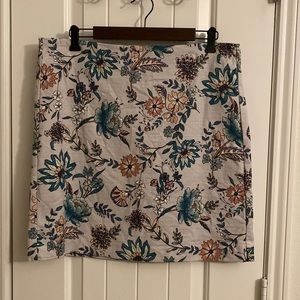 Loft Floral Mini Skirt- Size 12